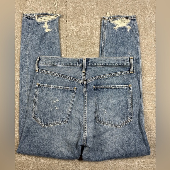 Agolde Jamie High Rise Distressed Button Fly Casual Womens Blue Jean Size 27 - Picture 9 of 9